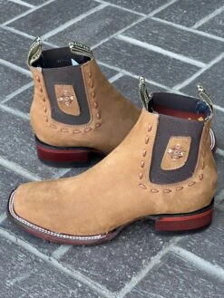 Los Altos Aztec Nobuck Chedron Botin Cuadrado Para Dama -Western Cowboy Clothing IMG 6470