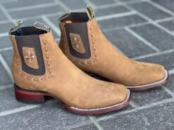 Los Altos Aztec Nobuck Chedron Botin Cuadrado Para Dama -Western Cowboy Clothing IMG 6473