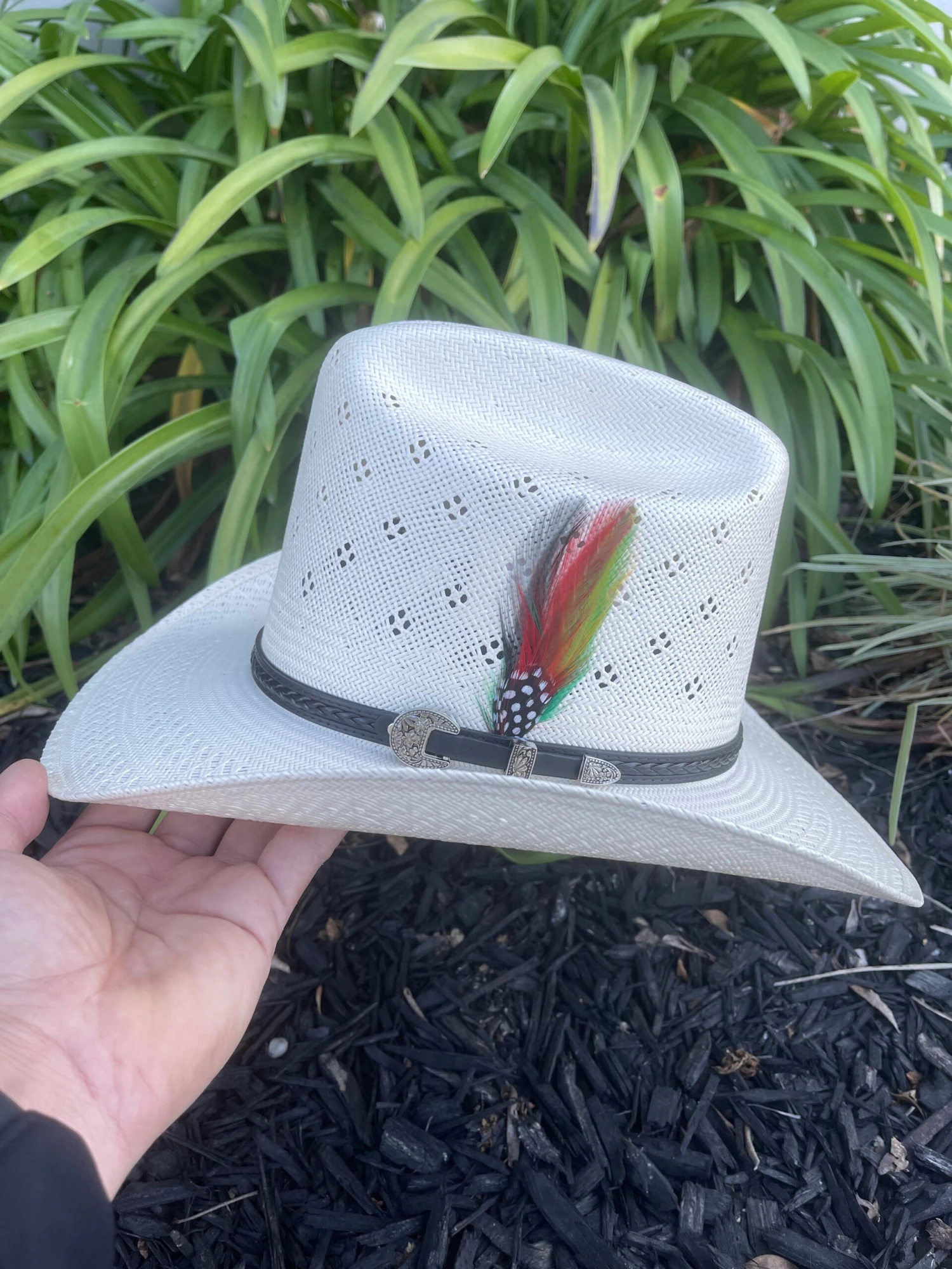 Tombstone 30x El Viejon Flower Crown (Copa Alta) Cowboy Straw Hat 5 Tombstone 30x El Viejon Flower Crown (Copa Alta) Cowboy Straw Hat - Image 5