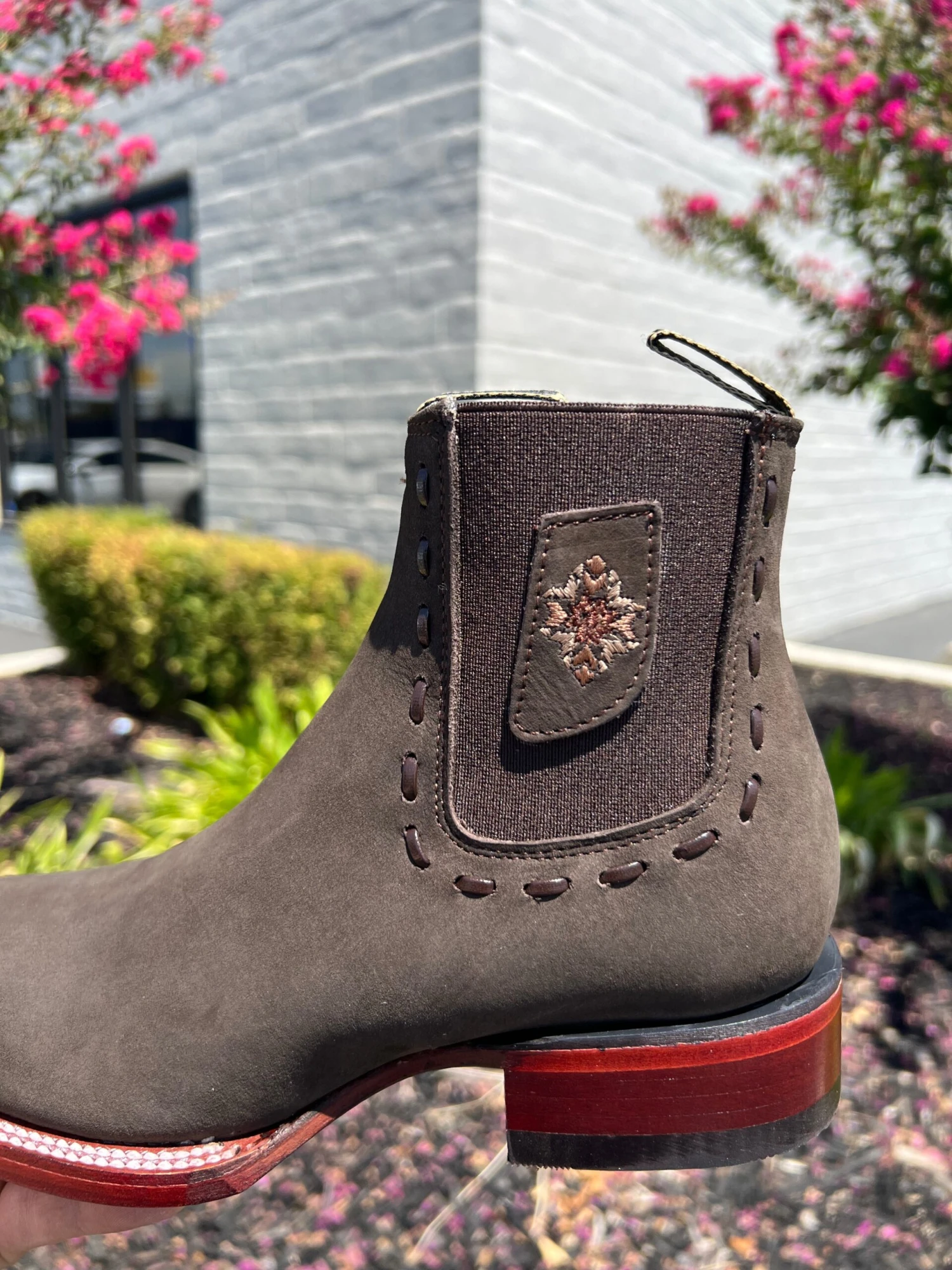 Los Altos Aztec Nobuck Dark Tabacco Botin Cuadrado Para Dama 2 Los Altos Aztec Nobuck Dark Tabacco Botin Cuadrado Para Dama - Image 2