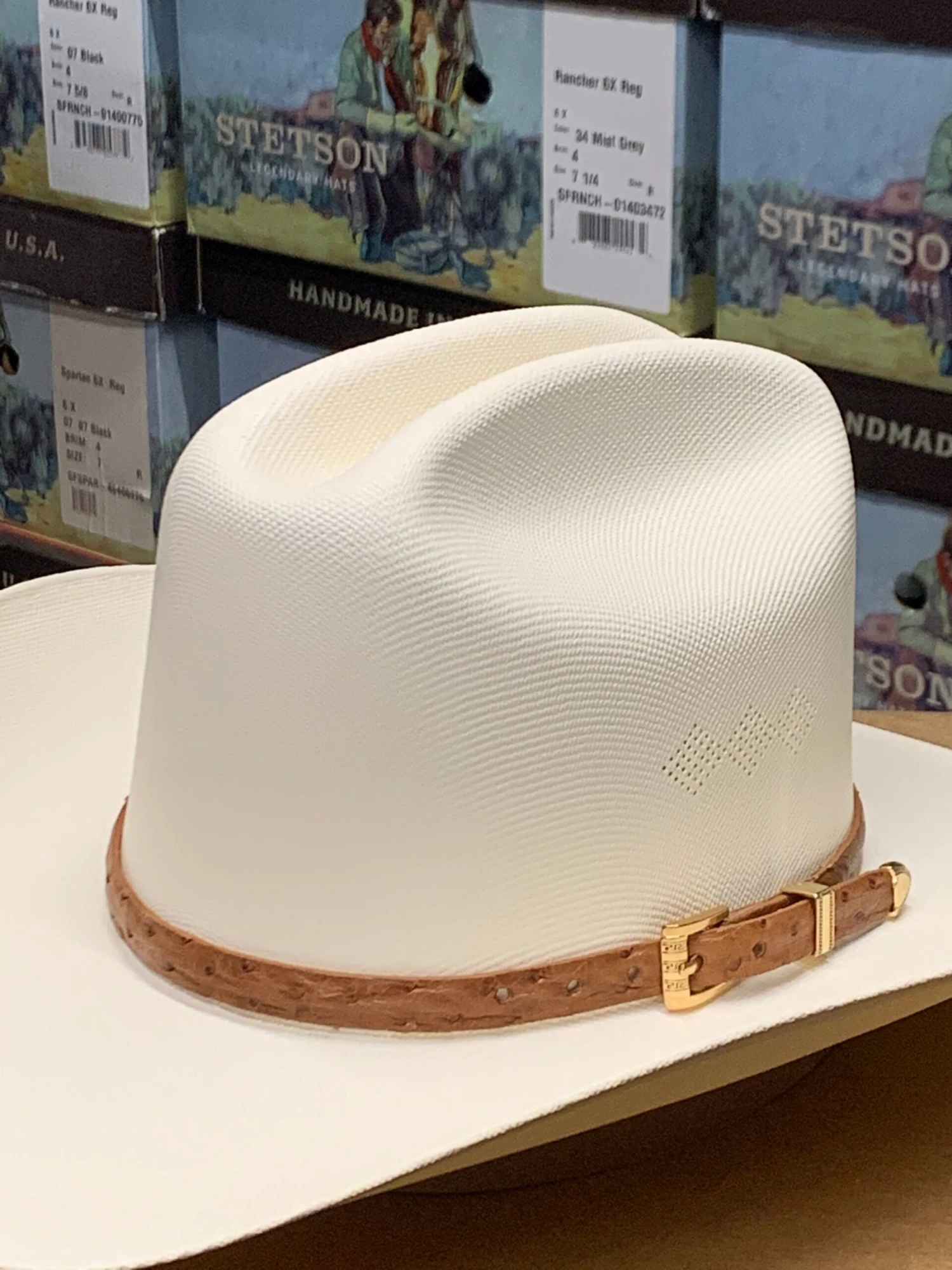 Tombstone 1000x Johnson (Copa Alta) With Genuine Cognac Ostrich Leather Band 3 Tombstone 1000x Johnson (Copa Alta) With Genuine Cognac Ostrich Leather Band - Image 3