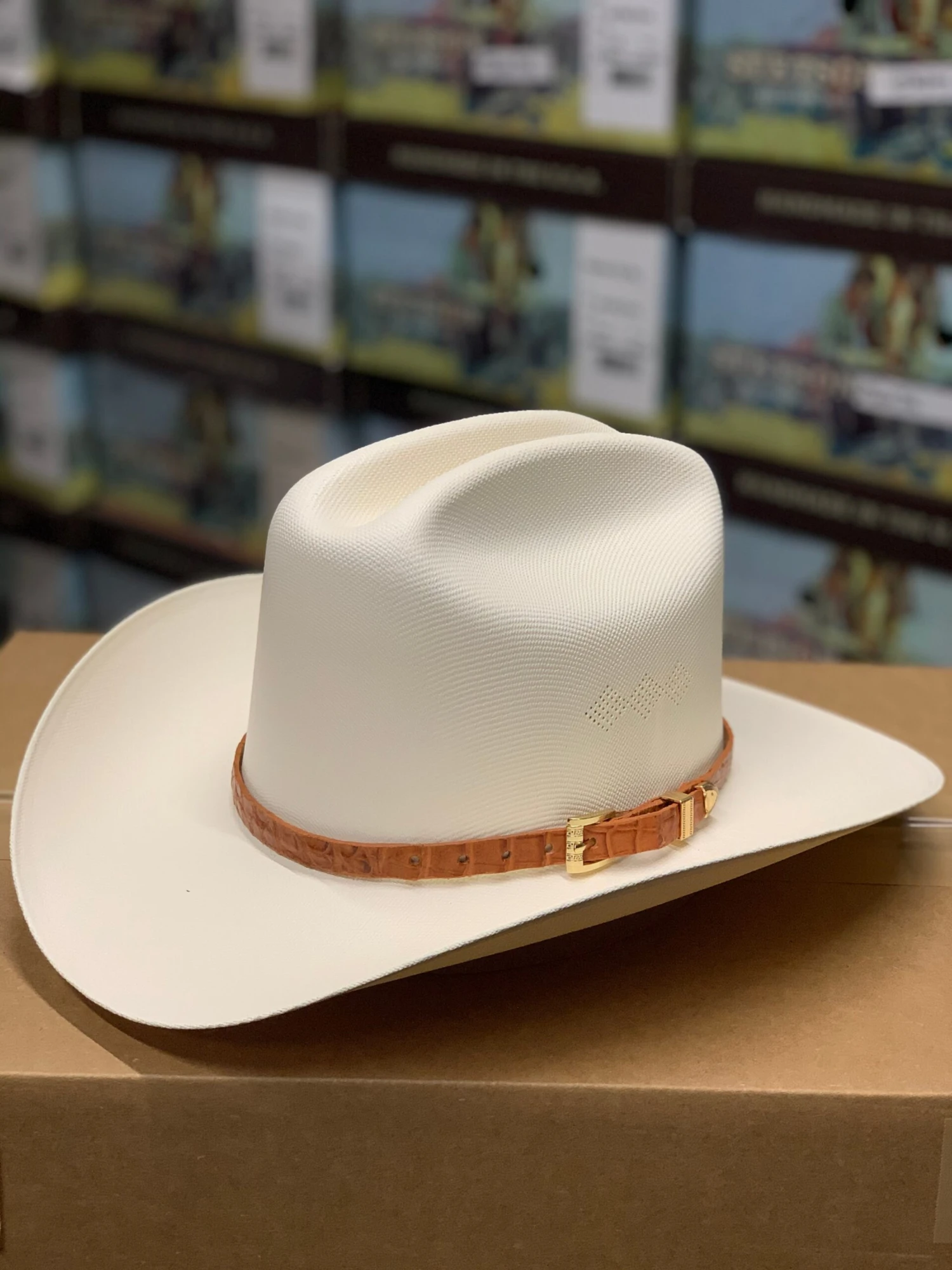 Tombstone 1000x Johnson (Copa Alta) With Genuine Cognac Caiman Leather Band 2 Tombstone 1000x Johnson (Copa Alta) With Genuine Cognac Caiman Leather Band - Image 2