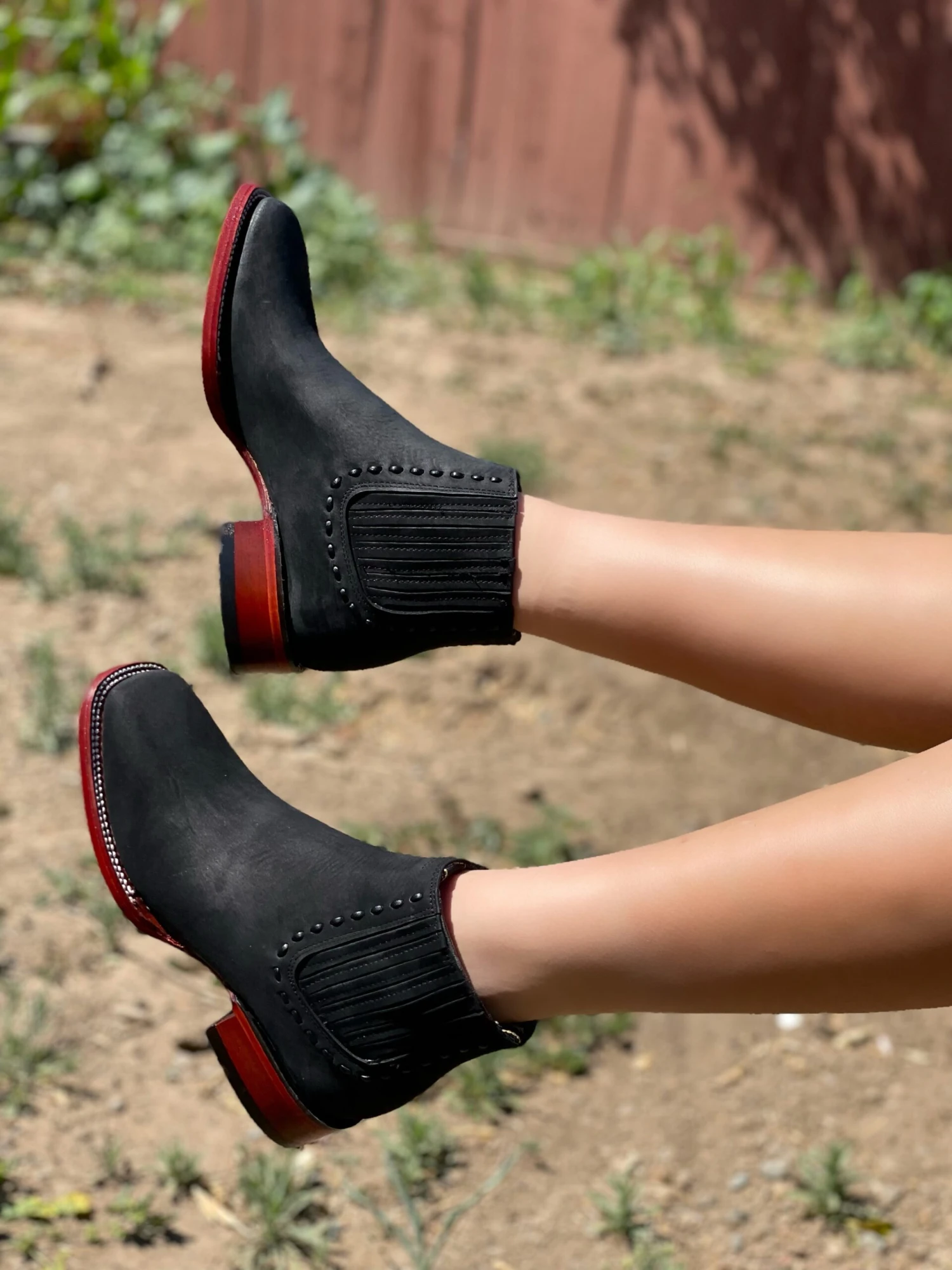 Los Altos Women Wide Square Square Toe Black Suede Ankle Boot 1 Los Altos Women Wide Square Square Toe Black Suede Ankle Boot