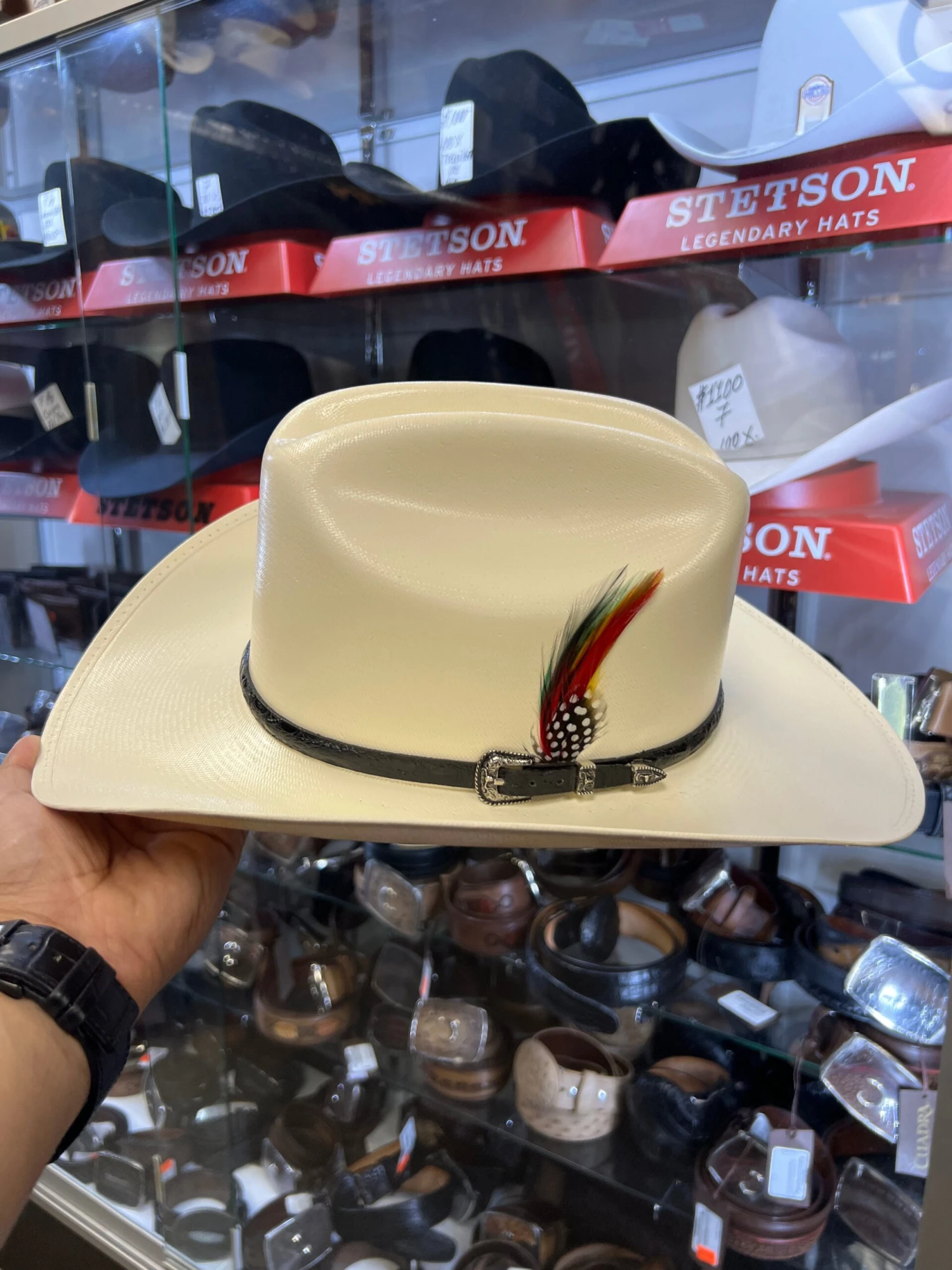 Cuernos Chuecos 150x Chaparral (Copa Chica Falda 3.5") Toquilla Negro 3 Cuernos Chuecos 150x Chaparral (Copa Chica Falda 3.5") Toquilla Negro - Image 3