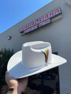 Stetson 6x Spartan Premium White Cowboy Felt Hat Sinaloa (Copa Chica Falda/Brim 3.5") -Western Cowboy Clothing IMG 9555
