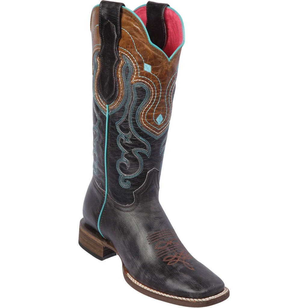 Quincy Wide Square Toe Western Cowgirl Boots - Q3225409 1 Quincy Wide Square Toe Western Cowgirl Boots - Q3225409