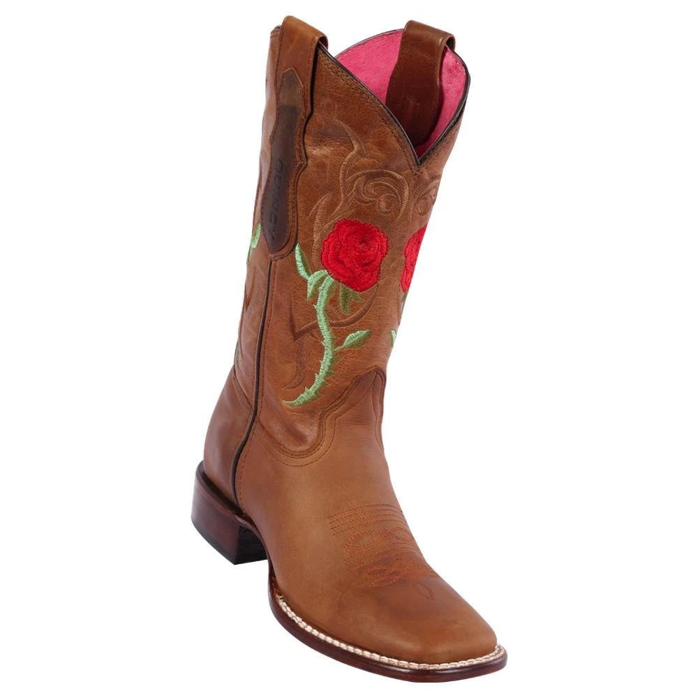 Quincy Wide Square Toe Western Cowgirl Boots - Q322R6251 1 Quincy Wide Square Toe Western Cowgirl Boots - Q322R6251