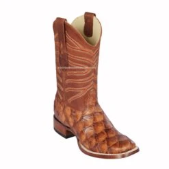 Los Altos Chedron Matte Piraruccu Wide Square Toe Cowboy Boots