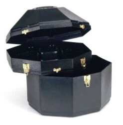 Double Hat Carrying Case (Black) 5 Double Hat Carrying Case (Black) -Western Cowboy Clothing m19 black alt1