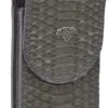 White Diamond Funda Python Leather Cell Phone Case - Gris