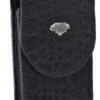 White Diamond Funda Cocodrilo Leather Cell Phone Case - Negro
