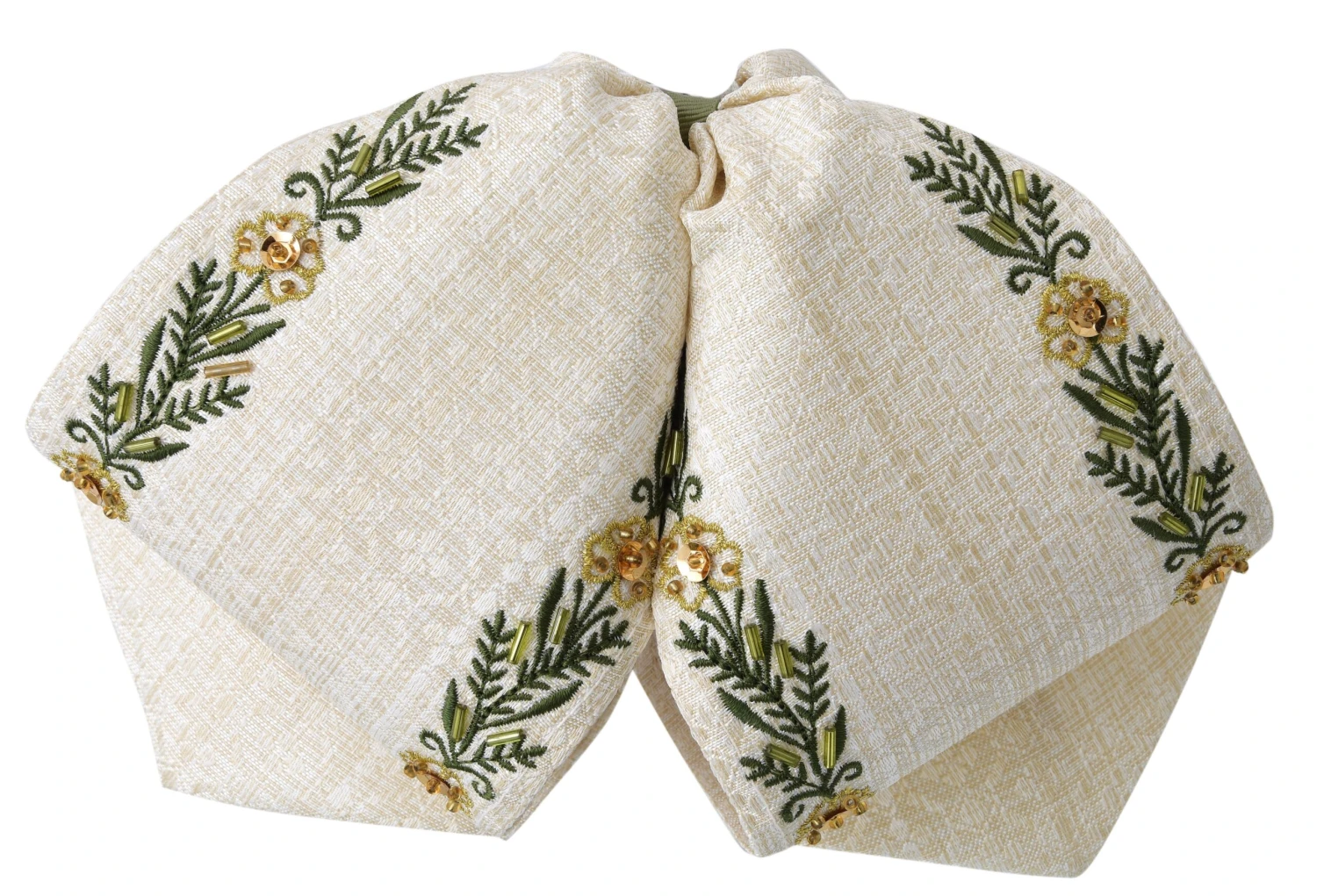 Moño Charro - Beige / Verde 1 Moño Charro - Beige / Verde