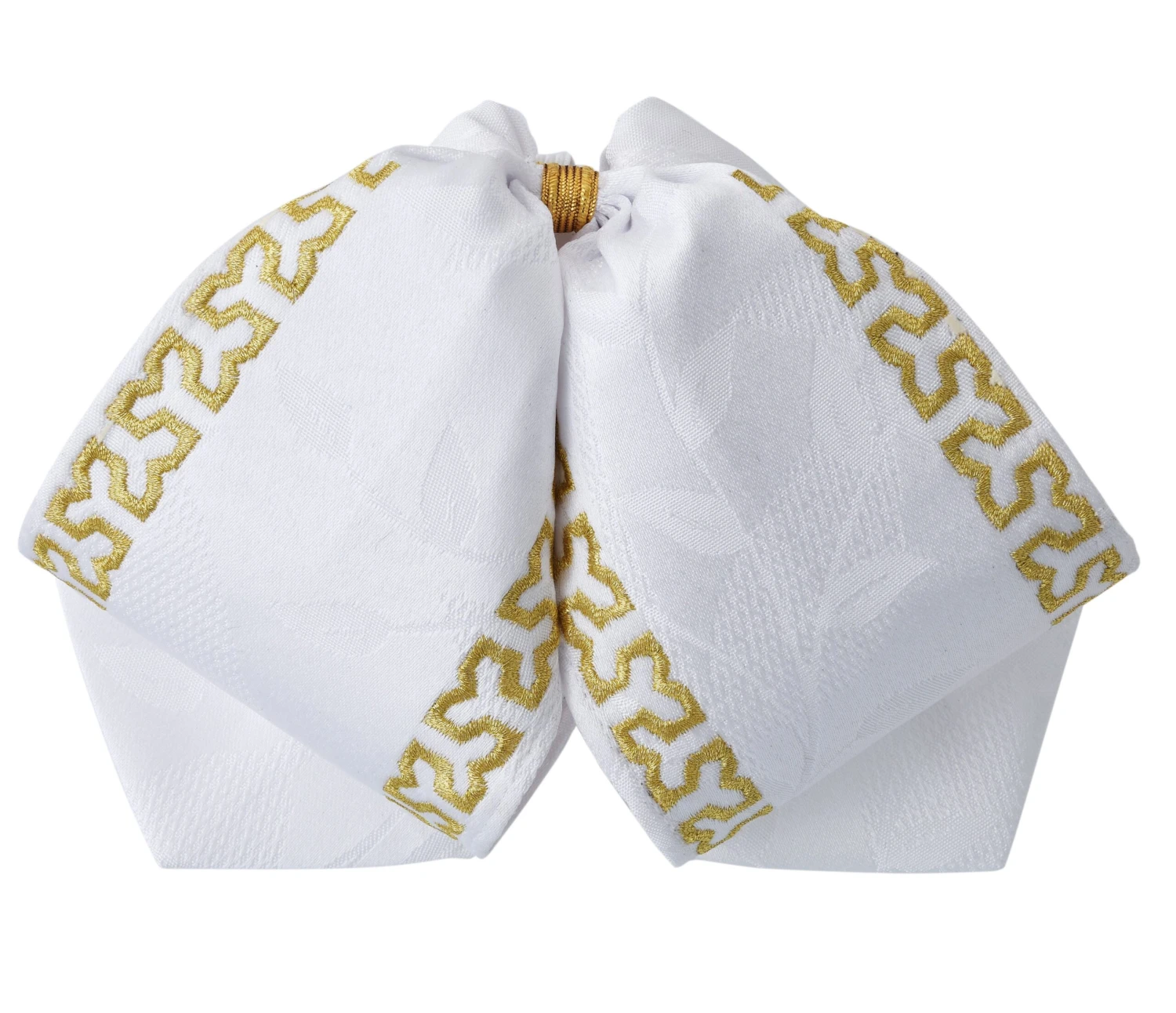 Moño Charro - Blanco / Oro 1 Moño Charro - Blanco / Oro