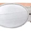 White Diamond Anguila Leather Belt - Blanco