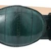 White Diamond Anguila Leather Belt - Verde