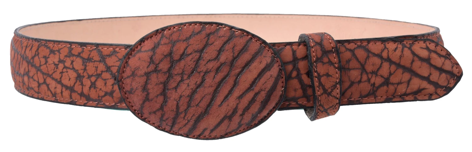 White Diamond Bull Shoulder Leather Belt - Miel 1 White Diamond Bull Shoulder Leather Belt - Miel