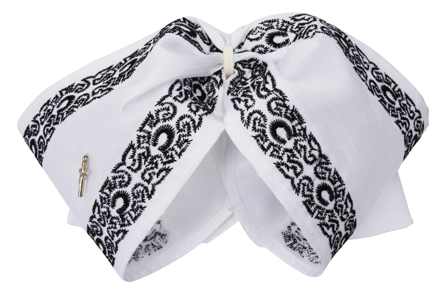 Moño Charro - Blanco / Negro 1 Moño Charro - Blanco / Negro