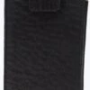 White Diamond Bull Shoulder Leather Cell Phone Case - Negro